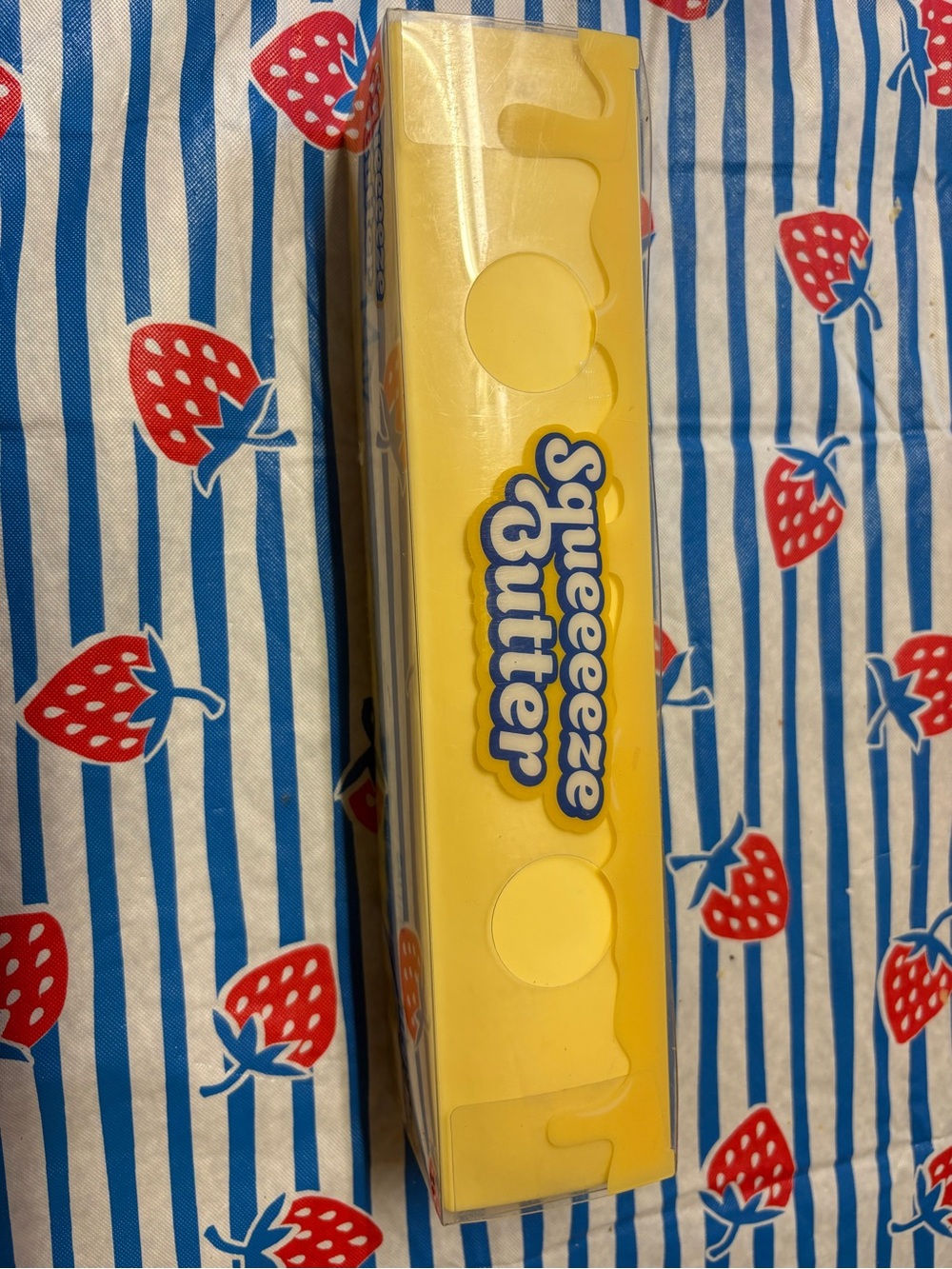 Kids Squishy Butter Toy - Yellow Plush Play Food - Picture 3 of 4